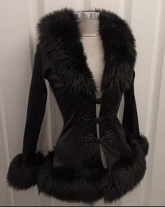 2000s Fur Jacket, Goth Outfit, 2000s Fashion Outfits, 2000s Fashion, Dream Clothes, A Black