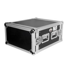 a large black and white case with wheels on the bottom is shown in front of a white background