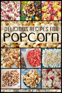 delicious recipes for popcorn that are easy to make and great for parties or even as an appetizer