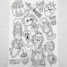 an image of halloween stickers on a piece of paper