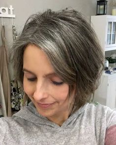 Lowlights For Gray Hair Low Lights, Transitioning To Gray Hair From Brown, Gray Hair Brown Eyes, Transitioning To Gray Hair, Grey Transition, Grey Hair Transformation, Grey Hair Inspiration, Transitioning Hairstyles, Gray Hair Growing Out