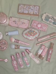 flower knows, xiaohongshu, makeup, cosmetics, girly, feminine, pink, coquette, aesthetic, Pink Vintage Makeup, Pretty Makeup Aesthetic, Pink Makeup Aesthetic Products, Maddie Core Aesthetic, Hope Scope, Peonies Aesthetic, Xiaohongshu Makeup, Pinky Wallpaper, Girly Girl Aesthetic