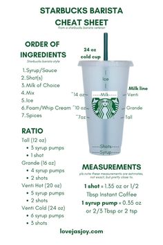 starbucks coffee cup with instructions to make it look like the starbucks drink is on sale