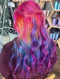 Pure Makeup, Epic Hair, Hairstyle Color, Split Dyed Hair, Creative Hair Color, Creative Hair