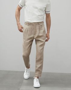 Athleisure-inspired designs Trouser Pants For Men Outfit, Dress Pant Outfits Men, Men’s Linen Trousers Outfit, Men’s High Waisted Pants Outfit, Trouser For Men Outfit, Men Tailored Pants Outfit, Men Outfit Trousers, Lenin Trousers Men, Men's Trousers Outfit