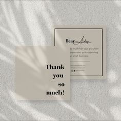 Personalized Thank You Cards, DIY Printable Thank You For Your Order Template, Etsy Thank You Note, Poshmark Thank You Card Package Insert Thank U Cards, Order Template, Budva Montenegro, Plastic Business Cards, Etsy Cards, Packaging Ideas Business, Thank You Card Design, Small Business Packaging Ideas, Personalized Thank You Cards