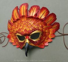 Mascara Papel Mache, Eagle Costume, Fire Eagle, Eagle Mask, Bird Masks, Venetian Masks, Leather Mask, Cool Masks, Masks Art