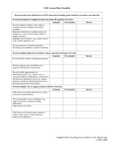 a sample lesson plan for students to use in their class's workbook, which includes