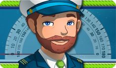 a man with a beard and blue eyes wearing a pilot's uniform in front of a compass