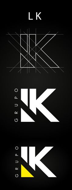 the letter k is made up of different lines and letters that appear to be overlapping