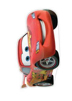 the cars movie character has been cut out to look like it's from disney pixa