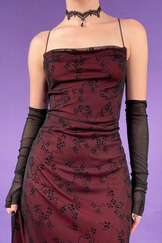 prom dress Vampiric Prom Dress, Styling Prom Dress, Grunge Lace Dress, Rainbow Bebe Dress, Burgundy Vintage Dress, Red And Black Long Dress, 90s Red And Black Mesh Dress, 90s Burgundy Prom Dress, Alternative Semi Formal Dress