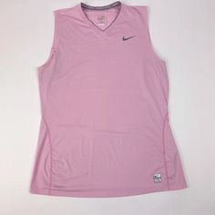 V-Neck Beautiful Pink Color Some Small Dirt/Marks On Front Sleeveless New With Tags Inventory: Vv 1422 Pink V-neck Athleisure Top, Spring Athleisure V-neck Tank Top, Spring V-neck Athleisure Tank Top, Pink V-neck Sports Top, Nike Sporty Sleeveless Vest, Nike Sleeveless Summer Tops, Nike Sleeveless Tops For Summer, Sporty Sleeveless Nike Top, Casual Pink Nike Tank Top