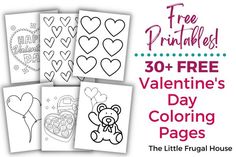 valentine's day coloring pages with free printables