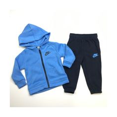 Nike Toddler 2 Piece Outfit Hoodie Jacket and Pants Set 12 Months Dri Fit New Size: Toddler 12 Months Chest Measurement: 11 in Length Measurement: 12.5 in Pants Measurement: 16 in Condition: New Model: E410-695 Shipping: Items ship next business day unless it's a holiday. Your tracking number will be uploaded to eBay asap. We only ship to a confirmed PayPal address, no exceptions. Items ordered on weekdays before 3:00 pm (EST) will be shipped same day. Returns: We accept returns within 30 days o Cotton Sets With Ribbed Cuffs For Spring, Sporty Cotton Sets With Pockets, Sporty Cotton Set With Pockets, Blue Hooded Sets For Spring, Blue Hooded Spring Sets, Hooded Cotton Sets For Winter, Cotton Hooded Winter Sets, Winter Cotton Hooded Sets, Winter Sportswear Sets With Pockets