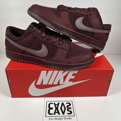 Nike Dunk Low Premium Burgundy Crush - Size 11.5 - Brand New Fast Shipping 100% Authentic, Brand New Deadstock Will be shipped same day as payment Bid with confidence, check our feedback Dunk Low Nike, Nike Dunk Low, Dunk Low, Nike Dunk, Nike Dunks, Nike Shoes, Athletic Shoes, Men's Shoes, Shoe Accessories