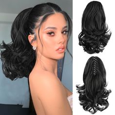 PRICES MAY VARY. 💖High Quality Material:Our curly claw clip ponytail is made of high-quality heat-resistant synthetic fibers, which are safe and comfortable, natural and beautiful, and soft touch like natural real hair. This 12 inch claw clip in ponytail hair extension, look bursts with sensual and romantic energy.Make you feel like a princess in an instant when wear it. 💖Elegant and Sexy:With this claw ponytail extension, you can add volume, color, texture, and length to your own hair instant Short Ponytails, Curly Claw Clip, Romantic Energy, Claw Ponytail, Clip In Ponytail Extensions, High Bun Hairstyles, Short Ponytail, Clip Ponytail, Ponytail Hair Piece