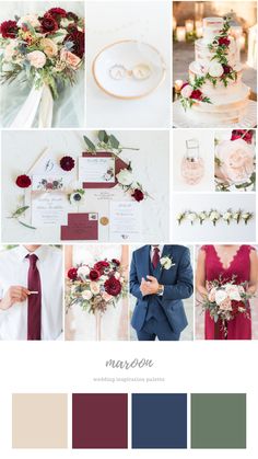 the wedding color scheme is red, white and blue