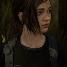 the last of us's character is looking into the camera