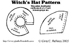 the diagram for witch's hat pattern