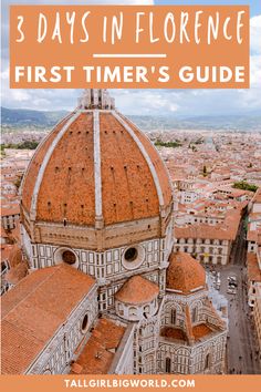 an aerial view of the city with text overlay that reads 20 must see sites in florence