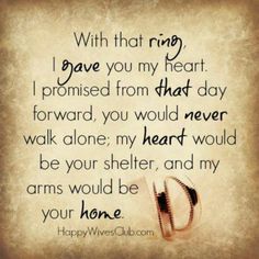 an old photo with the words i have you my heart, and two wedding rings