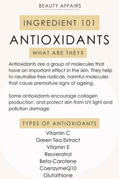 Skin Care Science, Skincare Antioxidants, Antioxidants For Skin, Antioxidants Skincare, Lotion For Oily Skin, Acne Prone Skin Care