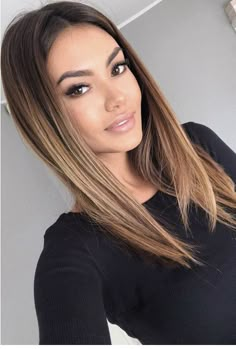 Dark Brown Hair Balayage, Brown Ombre Hair, Ombre Hair Color, Brown Hair With Highlights, Short Hairstyle, Lace Hair, Dark Brown Hair