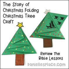 the story of christmas folding christmas tree craft