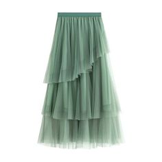 Women's Solid Color Irregular Mesh Skirt Ball Cake Skirt Half-length Skirt Features: 1. It is made of high-quality materials, soft and comfortable, suitable for daily wear. 2. It is elegant, fashionable and warm. 3. The unique irregular mesh design makes you more elegant 4. This dress is very suitable for daily wear, parties, dates, etc! 5. Clothing care: It is recommended to wash hands or dry clean shirts and dresses. Product Description: Gender: female Material: polyester Length: General Style Ruffle Long Skirt, Long Tulle Skirt, Pleated Tulle Skirt, Skirts Green, Womens Tulle Skirt, Tulle Long Skirt, Cake Skirt, Fishnet Dress, Dress Layered