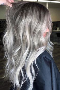 Cool Blonde Hair, Silver Hair Color, Silver Grey Hair