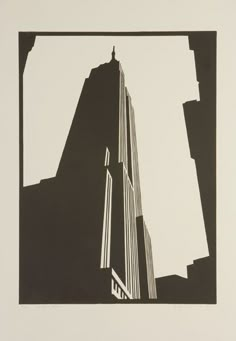 a black and white photo of a tall building