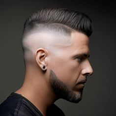 Mohawk Inspired Crew Cut Fade Haircut Designs, Top Haircuts For Men, Men Fade Haircut Short, Short Hair With Beard, High Fade Haircut, Hairstyle Tips