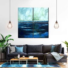 Storm At Sea Wall Art is a beautiful addition to any decor style. Bring this stunning canvas print into your home to easily refresh your walls and elevate your decor. Surf Painting, Blue Artwork, Sea Wall Art, Gold Wall Art, Fall Wall Art, Sunset Canvas, Sea Wall, Blue Wall Art, Gold Walls