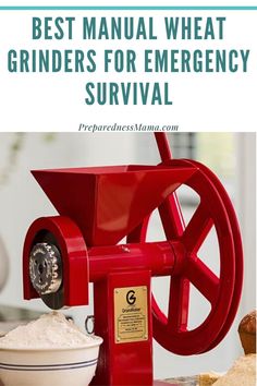 Whether you’re prepping for the end of the world, or just a really bad storm, it’s a good idea to have a manual, hand-operated grinder or grain mill. Food Preps, Grain Grinder, Handy Gadgets, Bad Storms, Survival Ideas, Grain Mill, Emergency Preparation, Survival Shelter, Emergency Supplies