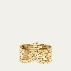 ILEANA MAKRI bracelet Approx. 7.5" length 18-karat yellow gold with white diamonds Diamond total carat weight: 0.52 Push-lock closure Made in Greece Glam Jewelry, Art Jewelry Design, Classy Jewelry, Jewelry Lookbook, Gold Jewellery Design, Gorgeous Jewelry, Jewelry Inspo, Dream Jewelry, Gold Fashion