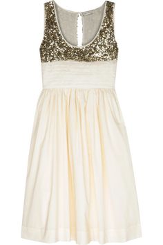 sequin + cotton sleeveless dress Always A Bridesmaid, Rehearsal Dinner Dresses, Look Formal, Carrie Bradshaw, Playing Dress Up, Look Fashion, Passion For Fashion, Pretty Outfits, Cute Dresses