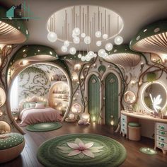 Fairy Bedroom Ideas, Campervan Curtains, Magical Village, Fantasy Cottage, Fairy Bedroom, Fairy World, Background Reference, Fairy Room, Magical Room