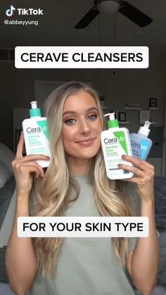 Skincare Cerave, Cerave Cleanser, Cerave Skincare, Popular Skin Care Products, Recommended Skin Care Products, Clear Skin Tips, Skin Care Routine Steps, Skin Routine, Skin Care Solutions