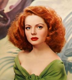 Red hair+red lips eat-your-greens - Arleen Whelan Actress - 1940's Red Hair Red Lips, 1940s Makeup, Vintage Redhead, 1940s Looks, 1940s Hairstyles, Vintage Makeup, Auburn Hair, Makeup Style, Ginger Hair