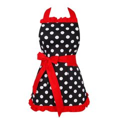 PRICES MAY VARY. Cotton RETRO APRON: Unique frilly design with long neck strap 27"*2 and waist strap 42"*2" is suitable for the most comfortable wearing. The sexy apron can be easily altered to fit most sizes. VINTAGE APRON: This cute apron has pretty quality stitching and an exquisite design. Meanwhile, covering from chest to thigh provides great coverage and protection from kitchen grease, spills and food stains. Cute pockets are perfect for storing spoons, spatulas, herbs, spices, towels, rec Apron For Women, Christmas Apron, Vintage Apron, Apron With Pockets, Herbs Spices, Retro Apron, Food Stains, Christmas Aprons, Cute Aprons