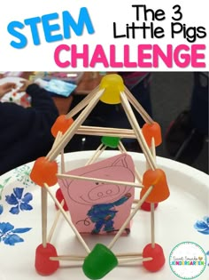 Projects For Kindergarten, Stem Activities Kindergarten, Kids Stem Activities, Easy Stem, 3 Little Pigs