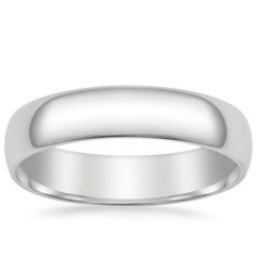 a plain wedding ring in white gold