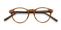 Brown round eyeglasses available in variety of colors to match any outfit. These stylish full-rim, x-small sized acetate eyeglasses include free single-vision prescription lenses, a case and a cleaning cloth. Sashiko Stencils, Best Eyeglasses, Glasses Inspiration, Brown Glasses, Round Eyewear, Shell Frame, Glasses For Women, Prescription Glasses Online, Round Eyeglasses