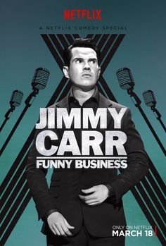 the poster for jimmy carr's funny business