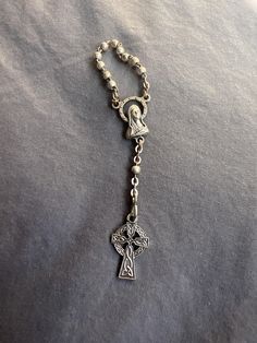 Fashion Rosary Keychain, Mini Rosaries, Rosary, Brooch Pin, United States, Ships, Silver, Pins, Quick Saves