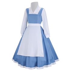 PRICES MAY VARY. Beauty beast cosplay costume princess belle maid dress with the hair bow outfit suit women girls fancy party dress up ball gown props. Fabric: uniform cloth. 100% brand new. Including: princess Belle cosplay shirt + blue dress + white apron + blue hair bow+ underskirt. Occasion: this women girls beast beauty Belle blue maid dress carnival suit is perfect fit for daily wear, costume, cosplay party, Halloween, carnivals, fancy dress parties, stage performance, school play, birthda Belle Blue Dress, Belles Dress, Gown Outfit, Belle Cosplay, Princess Halloween, Outfit Suit, Belle Costume, Fancy Dress Up, Suit Blue