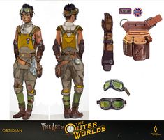 the art of outer world's soldier costumes