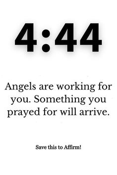 an ad with the words, angels are working for you something you pray for will arrive