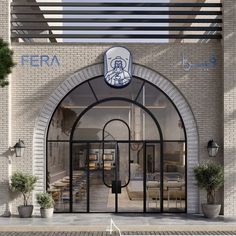 the front entrance to fera's new restaurant